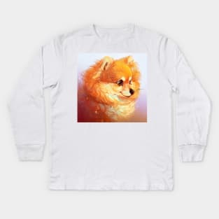 Pomeranian Kids Long Sleeve T-Shirt